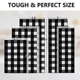 FONEYI Buffalo Plaid Rug 20 x 59 Inches, Non Slip Black and White Check Rugs Indoor or Outdoor Rugs for Layered Door Mats, Washable Fall Front Door Mat for Front Porch, Kitchen, Farmhouse, Entryway