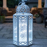 Vela Lanterns Decorative Indoor White Fairy Light Wedding Candle Holder, L