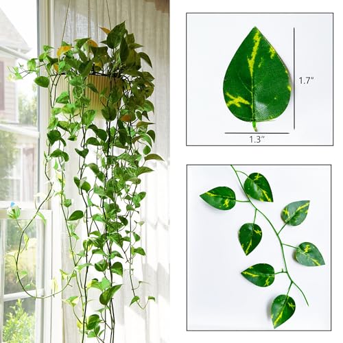 270 Feet 36 Pack Fake Greenery Hanging Garland, Artificial Ivy Leaf Plants, Vine Leaves, Flowers Foliage for Bedroom Garden Wall Decor