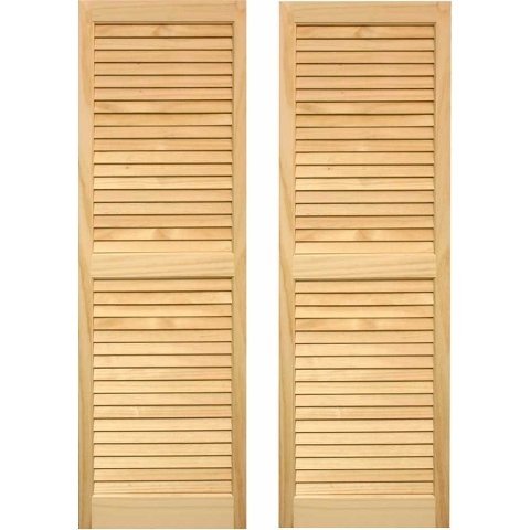Exterior Louvered Shutters 15 x 51 in.