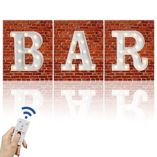 LED Marquee Letters Lights BAR Sign Letter Lamp for BAR Pub Home Party Wedding Decoration Battery Powered Christmas Lamp Home Bar Decoration