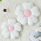 Flower Pillow, Cute Decorative Throw Pillow (White, 15 Inches) | Flower Shaped Pillow with Soft Plush for Bed Couch, Cute Daisy Pillow Dorm Decor Floor Seating Cushion