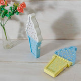 Ice Cream Valentine Romance Atmosphere Light, Party Wedding Birthday Party Decoration Kids' Room Battery Operated LED Night Lights (Blue and Yellow)