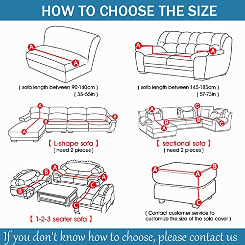 1 Piece Non-Slip Stretch Loveseat Slipcover Sofa Cover,Spandex Jacquard Sofa Cover for Loveseat with Elastic Bottom for Living Room,Black,1 Seater(90-140cm/35-55inch)