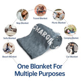 Funny Gifts for Grandpa, Grandpa is Charging Sloth Blanket, Grandpas Birthday Gift, Grandpas Gifts from Grandkids for Fathers Day Christmas, Soft Sloth Blanket for Grandfather 60" x 50"