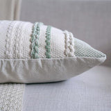 Boho Throw Pillow Covers 18x18 Inch Set of 2, Sage Green Textured Decorative Couch Pillow Cases for Farmhouse Home Decor, Accent Cushion Cover for Sofa, Bed, Living Room, Bedroom