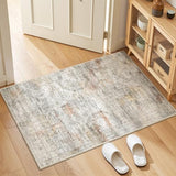 2x3 Rug Non Slip, Small Washable Entryway Rug,Grey