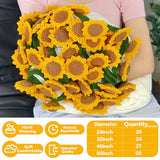 Crochet Sunflower Bouquet Blanket, Handmade Flower Blankets, 59 Inch Round Floral Knitted Gifts for Mother's Day, Birthday, Teacher, Friend, Home Decor, Sofa（Finished Product）