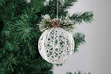 Christmas Ball Ornaments, 4pc Set White Pinecone Rattan Thread String Christmas Tree Ornament Xmas Trees Wedding Party Decorations