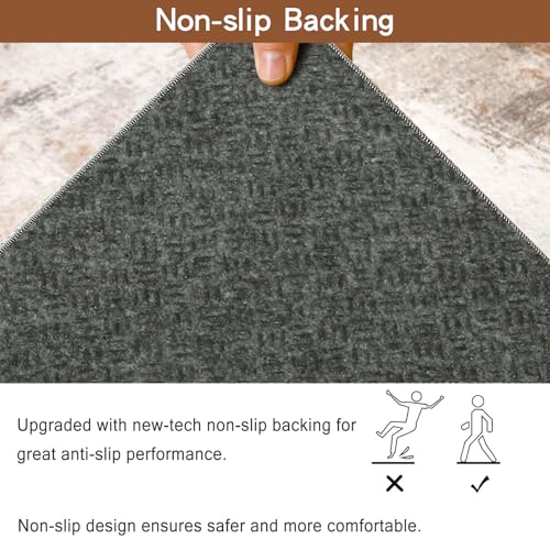 famibay 5x8 Area Rug, Abstract Washable Rugs for Living Room Low Pile Neutral Area Rug for Bedroom Aesthetic Non Slip Rubber Backed Carpet Rugs for Living Room Bedroom Dining Room(Beige/Camel)