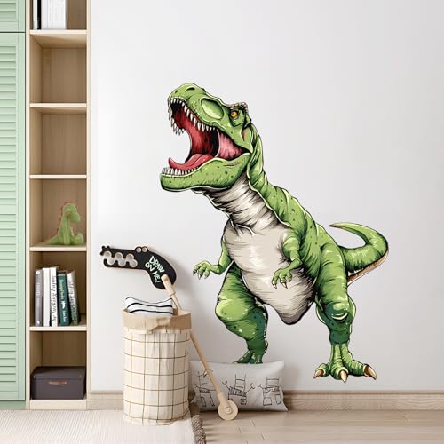 Tanlaby Large Dinosaur Wall Decals T-rex Wall Stickers Peel and Stick Decal for Baby Boys Kids Bedroom Nursery Playroom Decor（31.1×40.6in）