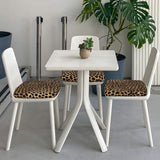 (Leopard Print) Stretch Seat Covers Set of 2 for Dining Room Chairs Elastic Chair Cushion Slipcovers for Kitchen Office
