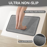 Kitchen Mats for Floor, Non Slip Kitchen Rugs, 17x59 Grey