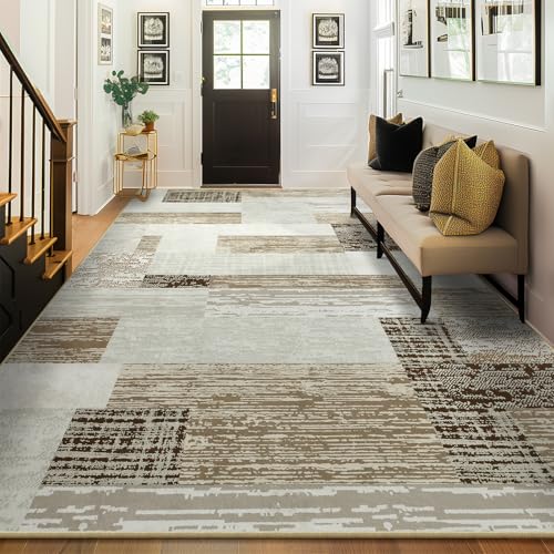 Large Area Rugs, Modern Geometric Patchwork Floor Decor Rockwood Collection