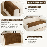 Couch Covers for Dogs Washable, 27.6"x70.9" Non Slip Couch Covers for Loveseat Sofa Pet Friendly, Soft Fuzzy Sofa Covers for Pet, Dog Couch Cover Furniture Protector(1PC,Dark Brown)