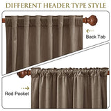 StangH Taupe Velvet Curtains 96 inches Long, Luxury Back Tab Thermal Insulated Room Darkening Window Drapes for Sliding Glass Door/Bedroom, W52 x L96, 2 Panels