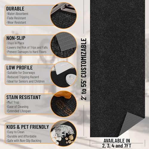 Ottomanson 2x4 Indoor Outdoor Door Mat – Non-Slip Waterproof Floor Mat