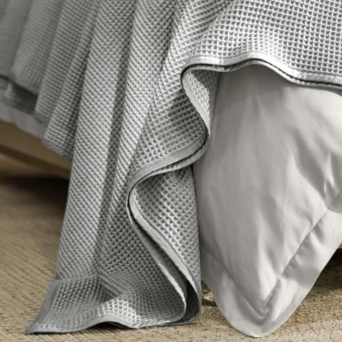 BOLL & BRANCH Waffle Bed Blanket, King/Cal King, Shore