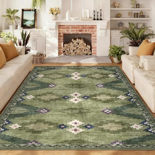GarveeHome Geometric Area Rug 9x12 Washable Rugs for Living Room Bedroom
