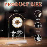 Personalized Memorial Crystal Cross Clock, Sympathy Clocks, in Memory for Loss of Loved Mom/Grandma, Memorial Gifts Clock