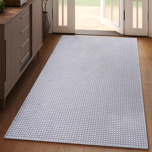 3x5 ft Area Rug Entryway Runner Kitchen Rugs Non Slip Washable Gray