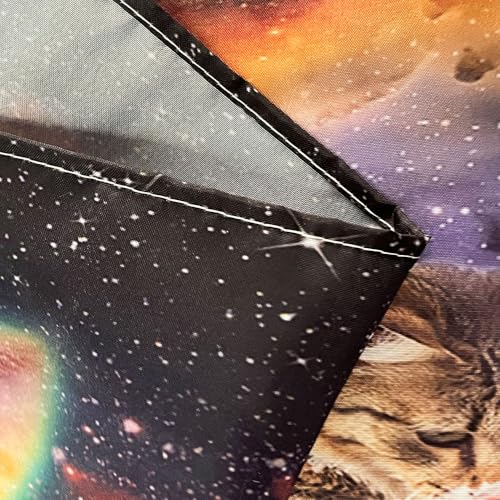 Viajar Cat Tapestry, Fantasy Universe Galaxy Space Funny Cool Cat Tapestry for Boys Kids, Starry Sky Nebula Galaxy Wall Decor Hilarious Cool Tapestries 60X40 Inch for Bedroom Living Room Dorm Room