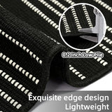 Tritard Washable Runners for Hallways 2x6 Boho Runner Rug with Tassels, Woven Cotton Kitchen Hallway Rug Runner Farmhouse Low Pile Rugs Carpet for Indoor Entryway Bathroom Laundry Bedroom, Black White