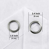 DWCN White Sheer Curtains Linen Look Semi Transparent Voile Grommet White Curtains for Living Dining Room Drapes 52 x 84 Inch Long, Set of 2 Panels