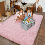 Dssimo Super Fluffy Throw Rugs for Bedroom, Modern Shag Pink Area Rug, Soft and Cozy Plush Small Carpet for Kids,Girls Boys and Teens Decorations for Living Room Dorm Nursery Classroom, 2x3 Feet