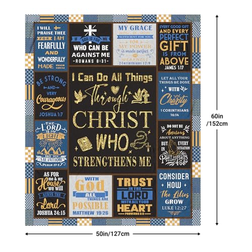 Christian Gifts for Men, Christian Gifts, Baptism Gifts for Boys, Religious Gifts for Men, Confirmation Gifts for Teenage Boys, Bible Catholic Gifts Blanket 60"X50"