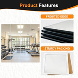 Delma Home Gym Mirrors, 12'' x 12'' Glass Mirror Tiles (16 PCS), Square Large Wall Mirror for Home Gym, Bedroom, Door,Bathroom, Frameless Mirror Sets