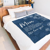 GiltGlimmer Gifts for Mom, Mom Birthday Gifts Blanket, Moms Gift for Women from Daughter Son, We Love You Present for Mother Mommy Christmas Mothers Day 80" x 60", Blue