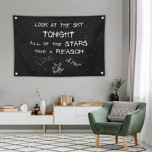 Lil Peep Tapestries Love Rapper Tapestry 3x5 ft Wall Hanging Room Art Home Decoration Gift Bedroom Decor Living Room Door Curtain Balcony
