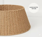 27in Farmhouse Christmas Tree Collar - Tree Basket - Natural Woven - Base Cover for Christmas Tree - Tree Skirt - Tree Ring