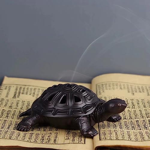 Incense Burner, Incense Holder with Incense Stick Holder, Vintage Censer Metal Turtle Ash Catcher, use for Stick or Coil Incense, Sage Cones and Frankincense