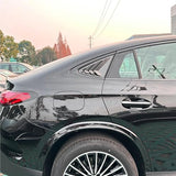 2PCS Rear Exterior Window Louver Shutter Side Cover Trim Compatible with Benz GLC Coupe C254 AMG 2024(Glossy Black)