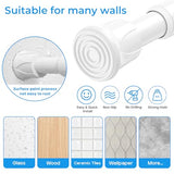 Tension Rod 28 to 48 inch, Adjustable Curtain Rods No Drilling Spring Rods Extendable Pressure DIY Tension Rod for Window Closet Kitchen, White