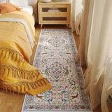 Rugcomf Runner Rug 2x6 Floral Washable Non Slip, Colorful
