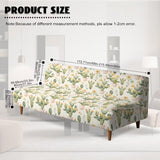 Cactus Print Easy-Going Futon Cover, Dual Couch Cover, Stretch Armless Sofa Cover, Leakproof Furniture Protector for Kids, Pets, Dog and Cat