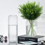 XLFAQXM Artificial Plants Flowers Grass Shrubs 8 Pack No Fade Faux Plastic Flowers Outdoor for Farmhouse Garden Porch Patio Indoor Wedding Decoration Greenery Fake Plants uv Resistant