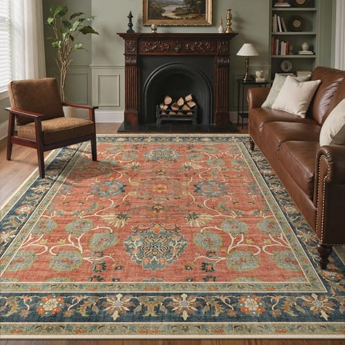 8x10 Vintage Area Rugs for Living Room Bedroom Washable Non Slip