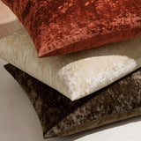 MIULEE Fall Velvet Throw Pillow Covers Rust 20x20 inch Set of 2