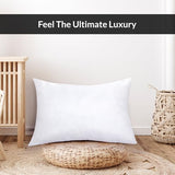 ROYALE LINENS 12 x 20 Pillow Insert - Down Alternative Throw Pillows Insert - Rectangle Pillow Pack of 1 White - Bed & Couch Pillows - Inner Cushion for Bed, Cushion for Living Room - Shams Stuffer