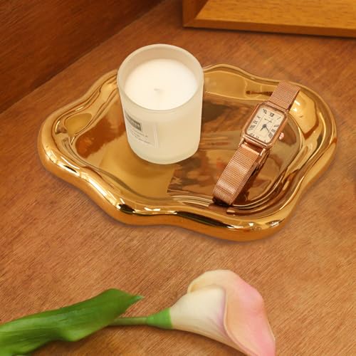 Ceramic Cloud Jewelry Tray Trinket Dish Key Bowl Nightstand Decor