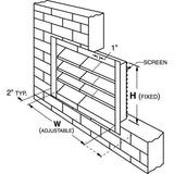 Dayton Louver,Adj w/ 40 to 52 In,Galv Steel 2FTY1-1 Each