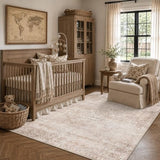 HelloTree 4x6 Vintage Washable Non-Slip Low Pile Area Rug