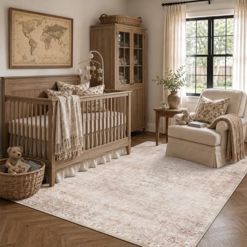 HelloTree 3x5 Vintage Washable Non-Slip Bedroom Rug