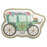 Hallmark Bridgerton Shaped Throw Pillow (Green Carriage) Gift for Birthdays, Easter, Mother's Day