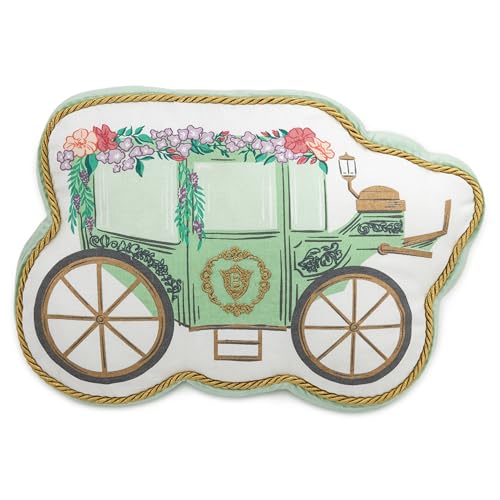 Hallmark Bridgerton Shaped Throw Pillow (Green Carriage) Gift for Birthdays, Easter, Mother's Day