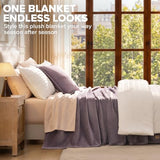 UGG Coco Queen Bed Blanket, Warm Fleece Blanket, 90" x 92", Purple (Shadow)